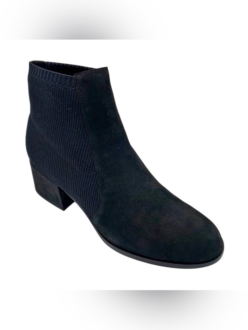 Eileen Fisher Women's Aesop Ankle Boot Nubuck/Stretch Black - Medium Size 8.5